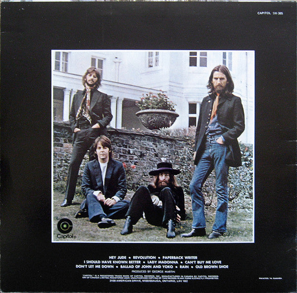 Image of Back Cover of LP - VG/VG - THE BEATLES, Hey Jude (Capitol Purple; SW 385, Canada 1980 Reissue), ,  - 2526331E