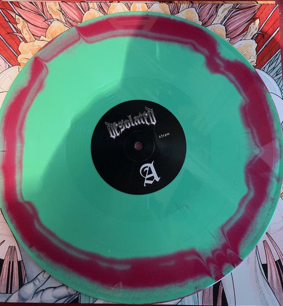 Image of Label Cover of 12" EP - VG+/VG+ - DESOLATED, A New Realm Of Misery (MLVLTD; none, UK 2019, Inner, Green/Pink Swirl Vinyl, Ltd to 100), Still In Opened Shrinkwrap,  - 2546217S