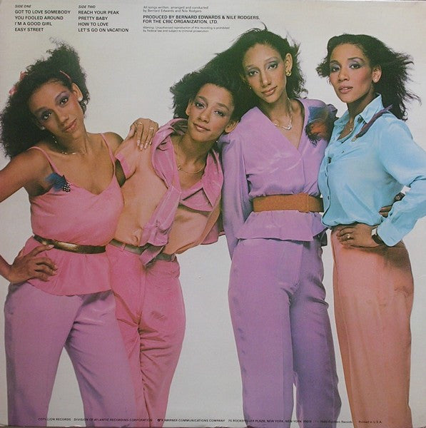 Image of Back Cover of LP - VG/VG+ - SISTER SLEDGE, Love Somebody Today (Cotillion; SD 16012, US 1980, Inner), Light creasing on sleeve and some small rips at corners of inner,  - 2516371C