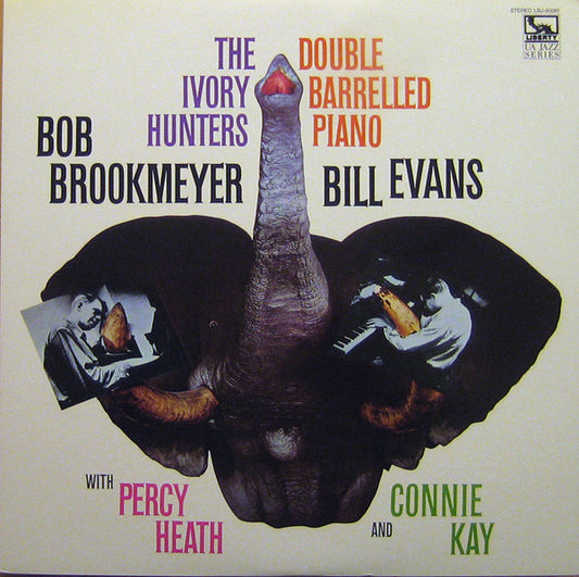 Image of Front Cover of LP - VG/VG+ - BOB BROOKMEYER & BILL EVANS, The Ivory Hunters - Double Barrelled Piano (Liberty; LBJ-60061, Japan 1985 Reissue, Picture Sleeve), Minor shelf wear to sleeve.No OBI or Insert.,  - 2526315E