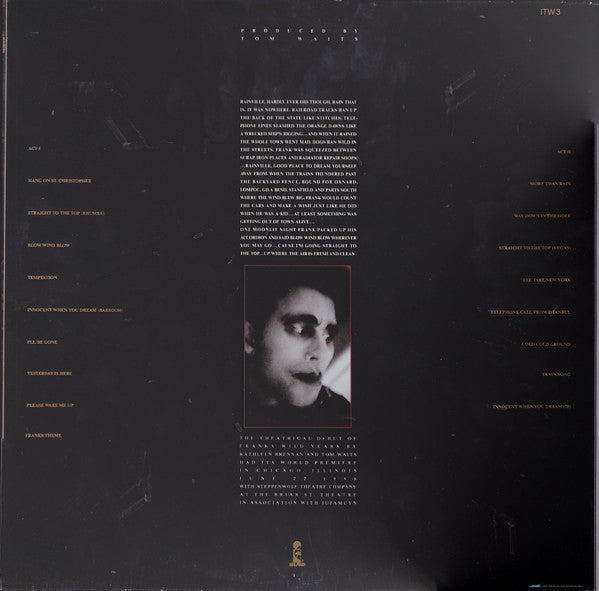 Image of Back Cover of LP - VG/G+ - TOM WAITS, Franks Wild Years (Island Records; ITW-3, Scandinavia 1987, Gatefold), ,  - 2516360C