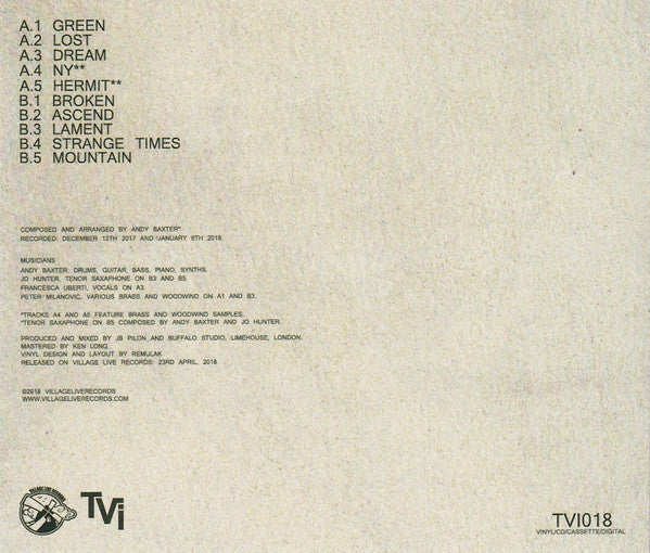 Image of Back Cover of CD - VG+/VG+ - ROBOHANDS, Green (Village Live; TVI018, UK 2018, Jewel Case), ,  - 2436148E