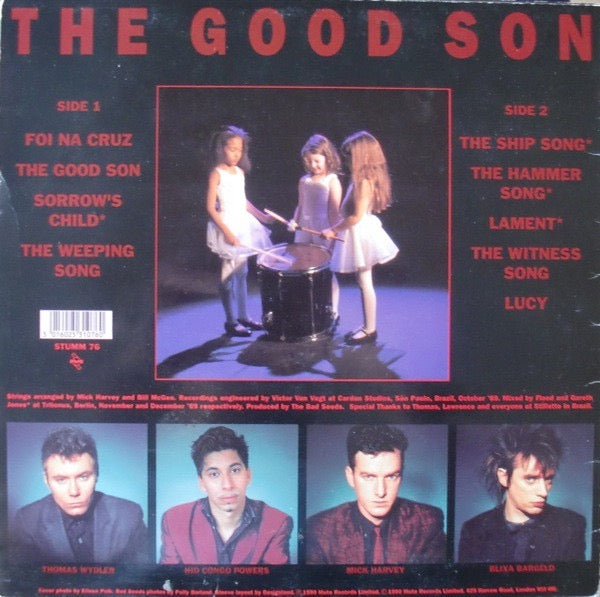 Image of Back Cover of LP - VG/VG - NICK CAVE & THE BAD SEEDS, The Good Son (Mute; STUMM 76, Scandinavia 1990, Hype Stickered Sleeve, Inner, Limited Edition With 7"), With 7", Strong VG throughout, Light sleeve wear only, Shiny with sticker, Disc has some wispy hairlines, Good gloss. ,  - 2516385C
