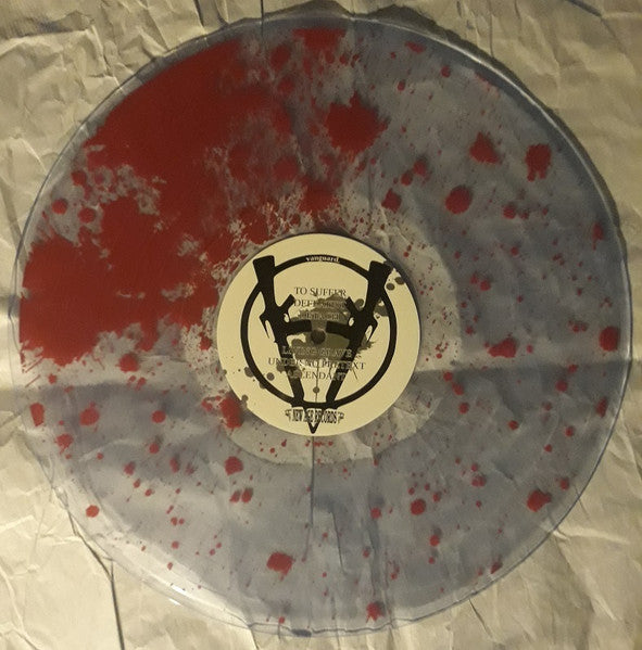 Image of Label Cover of LP - VG+/VG+ - VANGUARD, Rage Of Deliverance (New Age Records; NA88, US 2021, Insert & Merch Insert, Clear Vinyl with silkscreened 'Blood Splattered' B-Side, Ltd to 270), ,  - 2546227S