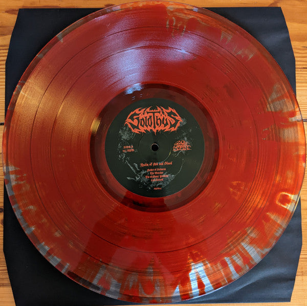 Image of Label Cover of LP - VG+/VG+ - SOLOTHUS, Realm Of Ash And Blood (20 Buck Spin; SPIN124, USA & Canada 2020, Insert & Black Inner, Blood Red Cloudy Vinyl), Still in hype stickered plastic outer.,  - 2526414E