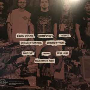 Image of Back Cover of LP - VG+/VG+ - JUDICIARY, Surface Noise (Closed Casket Activities; CCA062, US 2019, Gatefold, Inner, Gold In Clear Vinyl, Ltd to 500), ,  - 2546228S