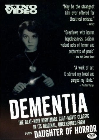 Image of Front Cover of DVD - VG+/G+ - JOHN PARKER, Dementia (Kino Video; K185, US 2000, Insert, Region 1 US), Disc has marks ,  - 2536417E