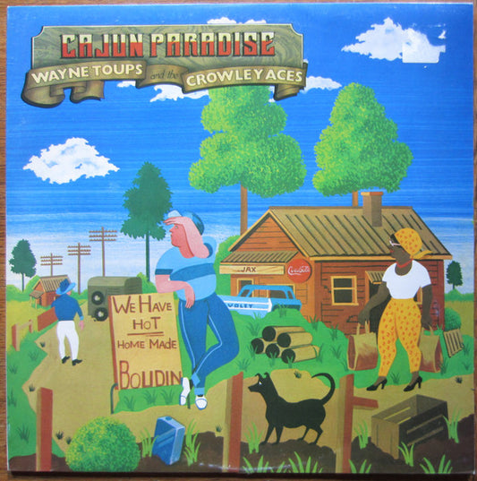Image of Front Cover of LP - VG/VG - WAYNE TOUPS AND THE CROWLEY ACES, Cajun Paradise (Sonet; SNTF 814, UK 1979), Sleeve as some wear along bottom edge of cover. Bumped corner. Some light discolouration and staining,  - 2516418C