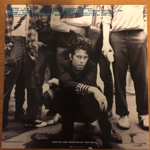 Image of Back Cover of LP - VG/G - TOM WAITS, Rain Dogs (Island Records; ILPS 9803, Scandinavia 1985, Inner), ,  - 2516427C