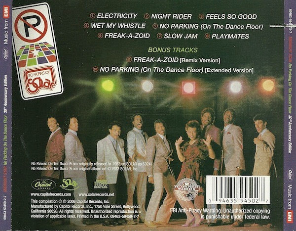 Image of Back Cover of CD - VG+/VG+ - MIDNIGHT STAR, No Parking On The Dance Floor (Capitol Records; 09463-59450-2-7, US 2006 Reissue, Jewel Case), ,  - 2516448C