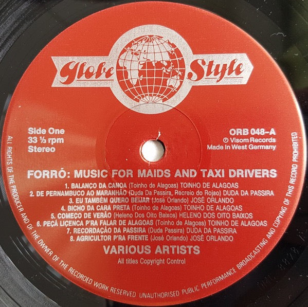 Image of Label Cover of LP - VG+/VG - VARIOUS, Brazil: Forr : Music For Maids And Taxi Drivers (Globe Style; ORB 048, Germany 1989, Glossy Sleeve), ,  - 2516479C