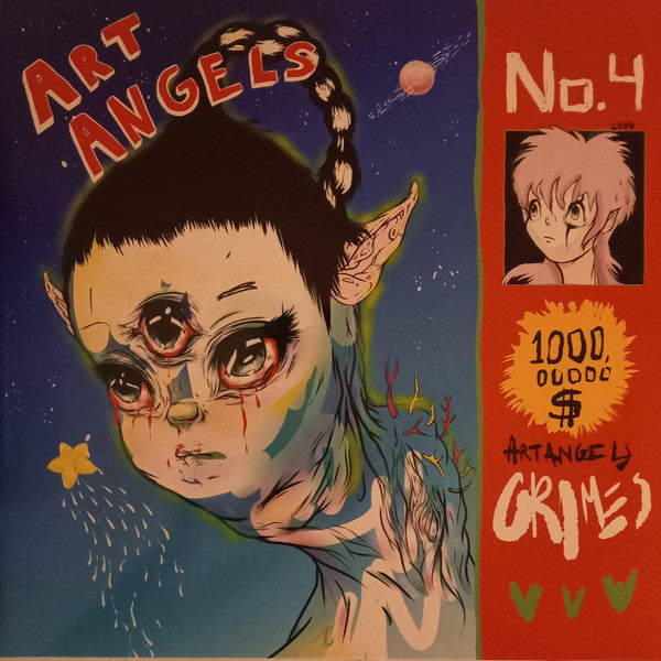 Image of Front Cover of LP - VG+/VG - GRIMES, Art Angels (4AD; CAD3535, UK, Europe & US Reissue, Gatefold, Single Insert), In opened shrinkwrap,  - 2526431E