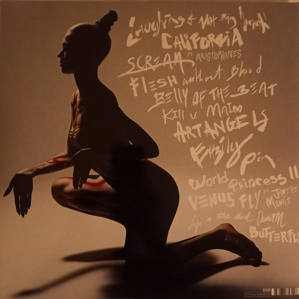 Image of Back Cover of LP - VG+/VG - GRIMES, Art Angels (4AD; CAD3535, UK, Europe & US Reissue, Gatefold, Single Insert), In opened shrinkwrap,  - 2526431E