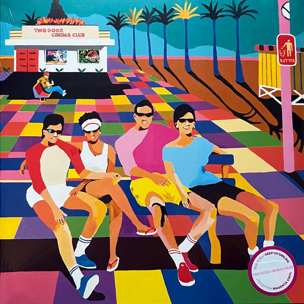 Image of Front Cover of LP - VG+/VG+ - TWO DOOR CINEMA CLUB, Keep On Smiling (Lower Third; PROINC032V1, UK & Europe 2023, Inner & Insert, Pink (Magenta) Translucent Vinyl, Ltd to 1250), ,  - 2546260S