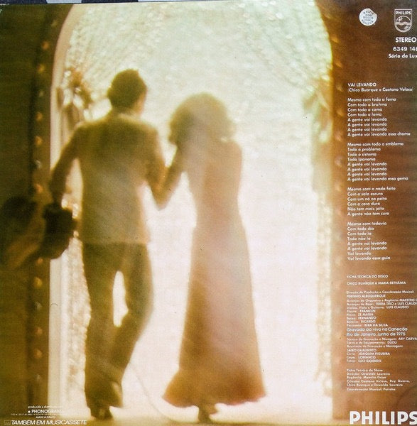 Image of Back Cover of LP - VG+/VG+ - CHICO BUARQUE & MARIA BETH NIA, Chico Buarque & Maria Beth nia Ao Vivo (Philips; 6349 146, Brazil 1980 Reissue), ,  - 2516483C