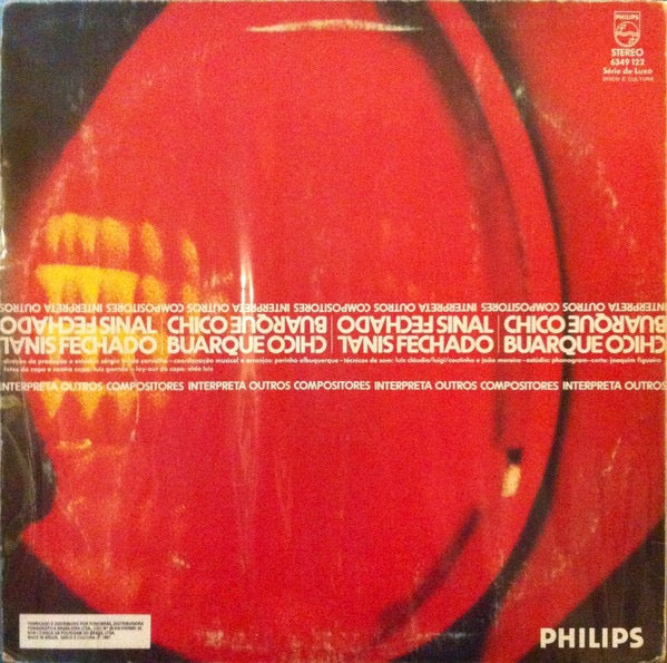 Image of Back Cover of LP - VG+/VG+ - CHICO BUARQUE, Sinal Fechado (Philips; 6349 122, Brazil 1987 Reissue), Nice clean copy!,  - 2516484C