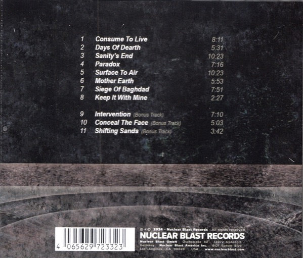 Image of Back Cover of CD - VG+/VG+ - THRESHOLD, Wounded Land (2024 Remix) (Nuclear Blast Records; NBR 72332, Europe 2024 Reissue, Jewel Case), ,  - 2516454C