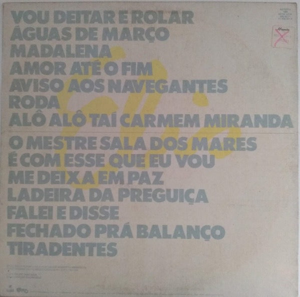 Image of Back Cover of LP - VG+/VG - ELIS REGINA, A Bossa Maior De Elis Regina (Elenco; 826 621-1, Brazil 1985), Strong VG.,  - 2516486C