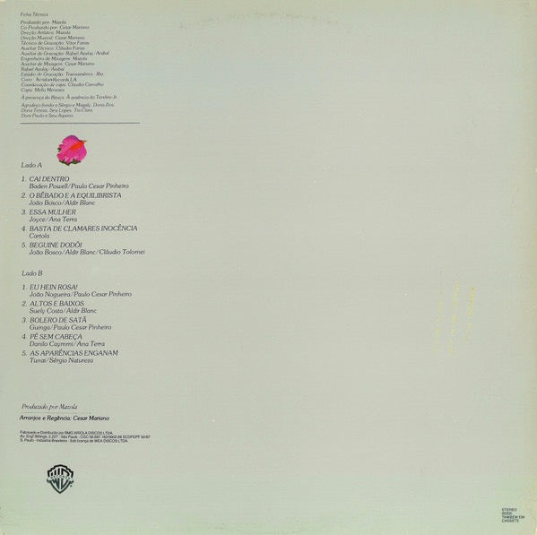 Image of Back Cover of LP - EX/VG+ - ELIS REGINA, Elis, Essa Mulher (Warner Bros. Records; 670.4081, Brazil 1988 Reissue, Gatefold), Lovely clean copy!,  - 2516488C