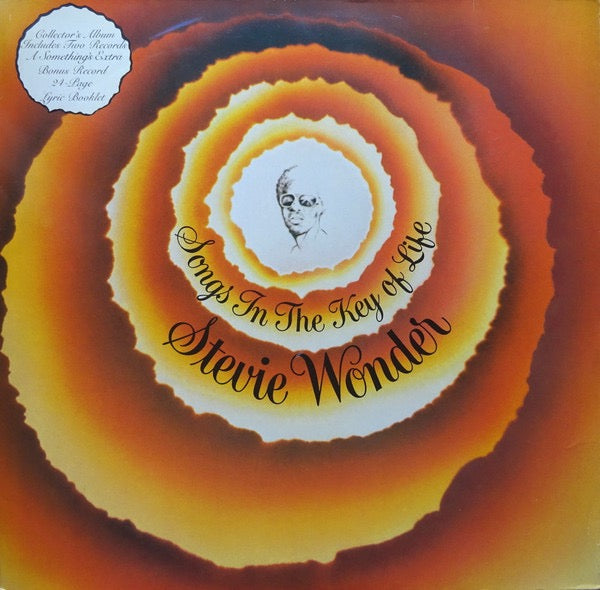 Image of Front Cover of 2xLP - VG/G+ - STEVIE WONDER, Songs In The Key Of Life (Motown; ZL72131(2), Europe 1987 Reissue, Gatefold, Booklet, With 7"), Quite a few light marks and scuffs to discs but plays fine. Faded spine and some staining to sleeve.,  - 2516491C
