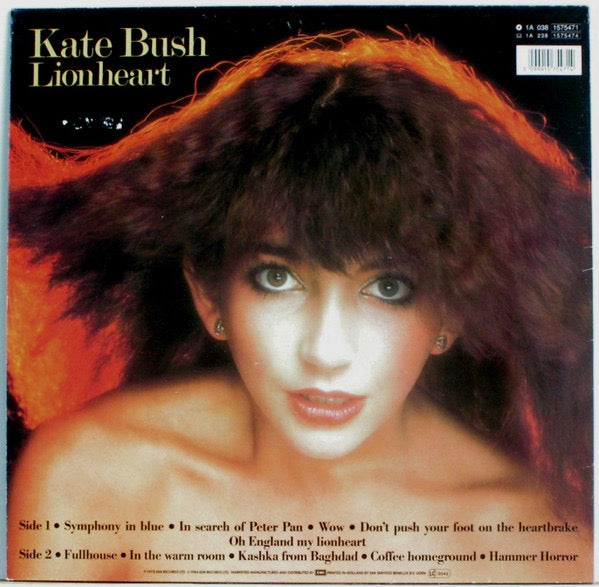 Image of Back Cover of LP - VG+/G+ - KATE BUSH, Lionheart (Fame; 1C 038 1575471, Europe 1980s Reissue, Inner), ,  - 2516474C