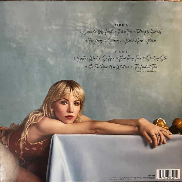Image of Back Cover of LP - VG/VG+ - CARLY RAE JEPSEN, The Loneliest Time (School Boy Records; B0036393-01, USA & Europe 2022, Inner, Orange transparent vinyl), Some creasing along sleeve edges,  - 2526439E