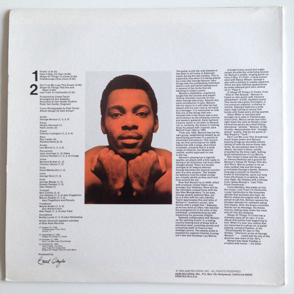 Image of Back Cover of LP - VG/VG+ - GEORGE BENSON, Shape Of Things To Come (A&M Records; SP-3104, US , Picture Sleeve), ,  - 2526463E