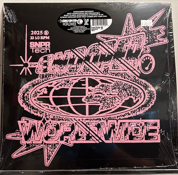 Image of Front Cover of LP - VG+/EX - SNOOPER, Worldwide (Third Man Records; TMR1095LPC1, Europe 2025, Inner & Insert, Translucent Pink Vinyl), Disc looks unplayed. Sleeve looks great, v minor corner creases from storage,  - 2526476E