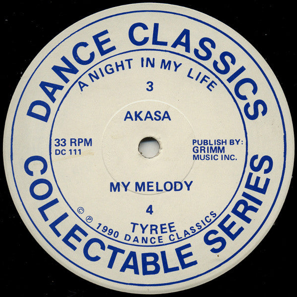 Image of Back Cover of 12" - /G+ - VARIOUS, Seduce Me / Man & Because / A Night In My Life / My Melody (Dance Classics Collectable Series; DC 111, UK 1990, Plain Sleeve), , A1 Rave 2001   Seduce MeA2 Jump St. Man   Man & BecauseB1 Akasa   A Night In My LifeB2 Tyree   My Melody - 2526503E