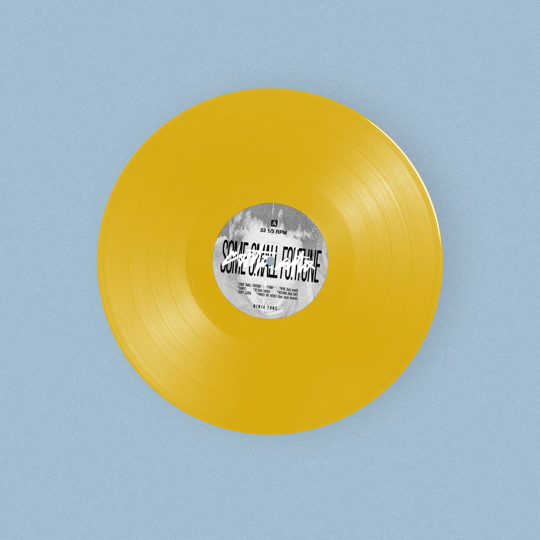 Image of Back Cover of LP - NEW/NEW - CORTO.ALTO, SOME SMALL FORTUNE - Dinked Edition (Ninja Tune; ZEN325D, Europe 2026, Yellow Pearl Vinyl, Limited Pressing of 400, Dinked Edition No. 423, corto.alto hand designed slipmat, 60 x 60cm foldout poster / lyric insert, screen printed PVC outer sleeve.), , For the best part of the last decade, Dumfries-born, Glasgow-raised Liam Shortall AKA corto.alto has been in his home studio in the Southside of the Scottish city, cooking up frenetic improvisations, diligently