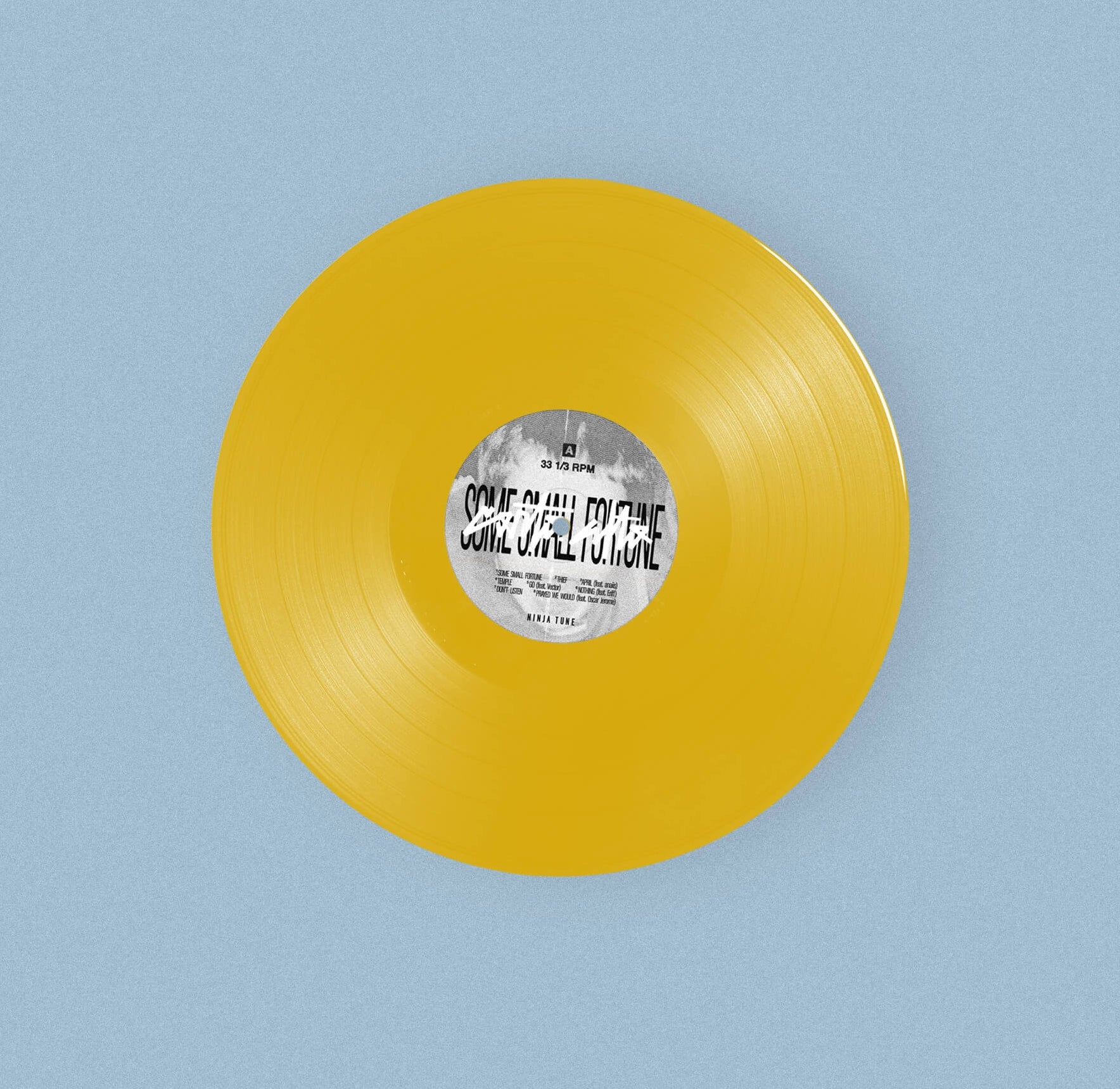 Image of Back Cover of LP - NEW/NEW - CORTO.ALTO, SOME SMALL FORTUNE - Dinked Edition (Ninja Tune; ZEN325D, Europe 2026, Yellow Pearl Vinyl, Limited Pressing of 400, Dinked Edition No. 423, corto.alto hand designed slipmat, 60 x 60cm foldout poster / lyric insert, screen printed PVC outer sleeve.), , For the best part of the last decade, Dumfries-born, Glasgow-raised Liam Shortall AKA corto.alto has been in his home studio in the Southside of the Scottish city, cooking up frenetic improvisations, diligently