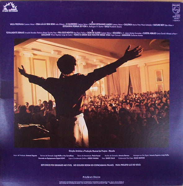 Image of Back Cover of LP - VG/VG - CAETANO VELOSO, Totalmente Demais (Philips; 830145-1, Brazil 1986), Superficial storage marks to disc.,  - 2616015C