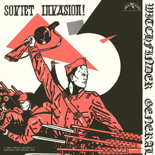 Image of Front Cover of LP - NEW/NEW - WITCHFINDER GENERAL, Soviet Invasion (Heavy Metal Records; 5016681101702, Europe 2026 Reissue, Maroon Vinyl), , Heavy Metal Records presents a special edition of Soviet Invasion by Witchfinder General, available on maroon vinyl, compiling all the band’s singles from their first two-album era in a format never previously released. Formed in 1979 in Stourbridge by Zeeb Parkes and Phil Cope, the band emerged from the New Wave of British Heavy Metal with a raw, doom-driven