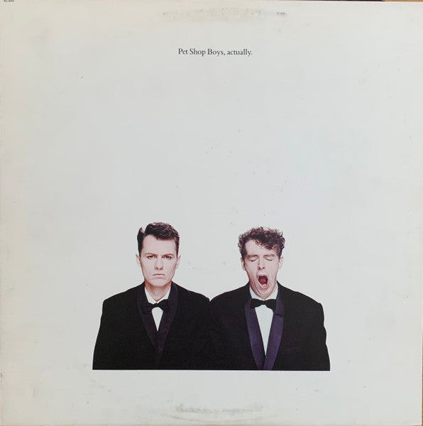 Image of Front Cover of LP - VG/VG - PET SHOP BOYS, Actually (EMI-Manhattan Records; ELJ-46972, US 1987, Inner), Light hairlines. Discolouration of sleeve. ,  - 2626003E