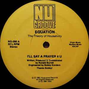 Image of Front Cover of 12" - /VG+ - EQUATION, The Theory Of Housativity (Nu Groove Records; NG-090, US 1991), one hairline - still VG+,  - 2646035S