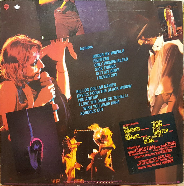 Image of Back Cover of LP - VG/VG - ALICE COOPER, The Alice Cooper Show (Warner Bros. Records; KBS 3138, Canada 1977, Inner), ,  - 2626006E