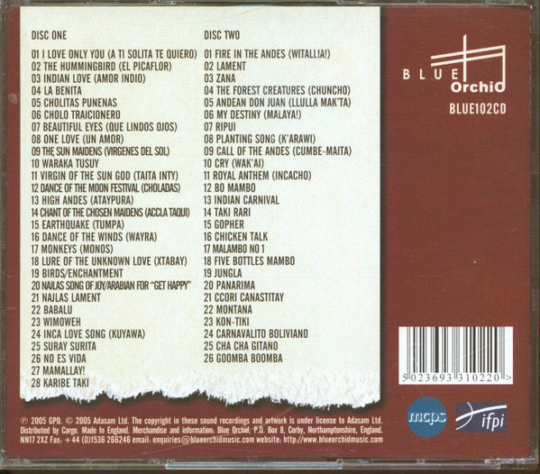 Image of Back Cover of 2xCD - VG+/VG+ - YMA SUMAC, Queen Of Exotica (Blue Orchid; BLUE102CD, UK 2005, Double CD Case), ,  - 2616011C