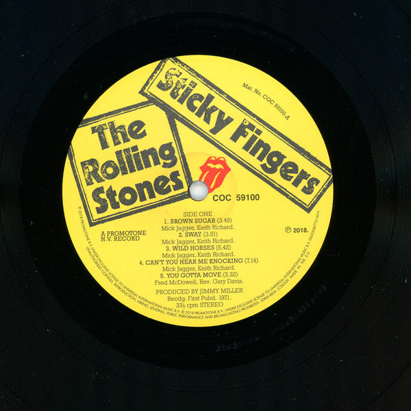 Image of Label Cover of LP - VG+/VG+ - THE ROLLING STONES, Sticky Fingers (Promotone N.V.; COC 59100, Europe 2022 Reissue, Inner, Half-speed remastered 180g vinyl), ,  - 2626022E