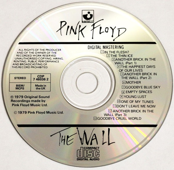 Image of Label Cover of CD - VG+/VG+ - PINK FLOYD, The Wall (Harvest; CDS 7 46036 8, UK , Fatbox Double Case, Booklet), ,  - 2616062C
