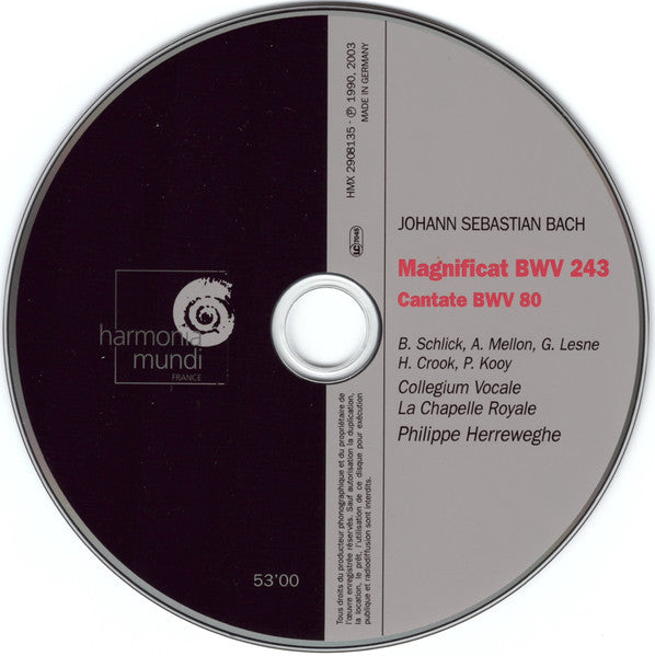 Image of Label Cover of 5xCD - VG+/VG+ - PHILIPPE HERREWEGHE, COLLEGIUM VOCALE, LA CHAPELLE ROYALE, Bach: Cantates De F tes / P ques / Ascension / Avent / No l (Harmonia Mundi; HMX 2908135.39, Europe 2003, Box Set), ,  - 2536008E