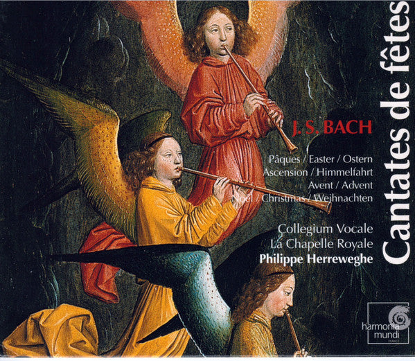 Image of Front Cover of 5xCD - VG+/VG+ - PHILIPPE HERREWEGHE, COLLEGIUM VOCALE, LA CHAPELLE ROYALE, Bach: Cantates De F tes / P ques / Ascension / Avent / No l (Harmonia Mundi; HMX 2908135.39, Europe 2003, Box Set), ,  - 2536008E