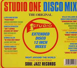 Image of Back Cover of CD - VG+/VG+ - VARIOUS, Studio One Disco Mix (Soul Jazz Records; SJR CD 103, UK , Slipcase), Light marks on disc. Slight wear and 'dog-ear' on spine of slipcase.,  - 2636010E