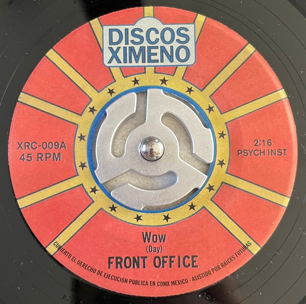Image of Front Cover of 7" - /VG - FRONT OFFICE, HOLZER & PURE LOVE, Wow / Pure Love (Ximeno Records; XRC-009, Mexico 2023 Reissue), Strong VG - only very light marks.,  - 2616086C