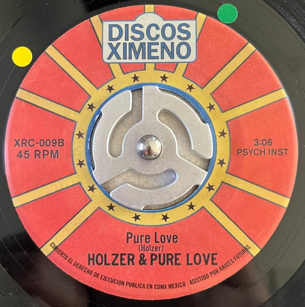 Image of Back Cover of 7" - /VG - FRONT OFFICE, HOLZER & PURE LOVE, Wow / Pure Love (Ximeno Records; XRC-009, Mexico 2023 Reissue), Strong VG - only very light marks.,  - 2616086C