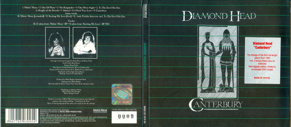 Image of Back Cover of CD - VG+/VG+ - DIAMOND HEAD, Canterbury (Metal Mind Productions; MASS CD 1079 DG, Poland 2007, Digipak), ,  - 2536013E