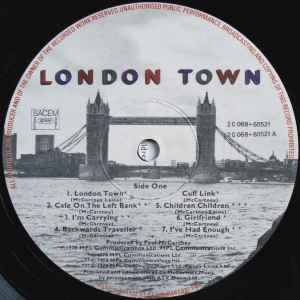 Image of Label Cover of LP - VG+/VG - WINGS, London Town (MPL; 2 C 068-60521, France 1978, Inner, Poster), Strong VG - a few hairlines, perfect poster,  - 2646021S