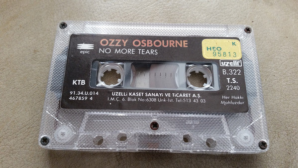 Image of Label Cover of Cassette - VG+/VG+ - OZZY OSBOURNE, No More Tears (Epic; 467859-4, Turkey 1991), ,  - 2636049E