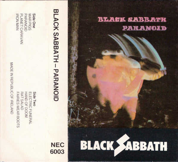 Image of Front Cover of Cassette - VG+/VG+ - BLACK SABBATH, Paranoid (NEMS; NEC 6003, Ireland Reissue), ,  - 2636050E