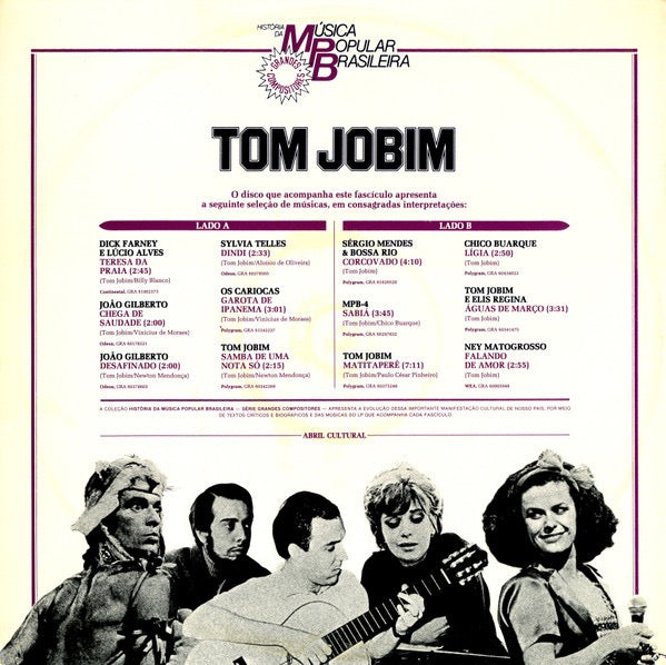 Image of Back Cover of LP - VG+/VG - VARIOUS, Hist ria Da M sica Popular Brasileira - Tom Jobim (Abril Cultural; none, Brazil 1982, Gatefold), Light Marks only.,  - 2616145C