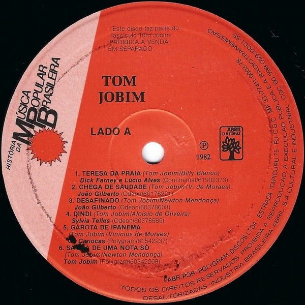 Image of Label Cover of LP - VG+/VG - VARIOUS, Hist ria Da M sica Popular Brasileira - Tom Jobim (Abril Cultural; none, Brazil 1982, Gatefold), Light Marks only.,  - 2616145C